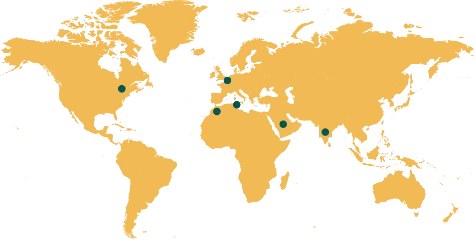 World map showing Eezee‑IT offices
