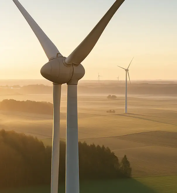Wind turbine symbolizing a future-proof and sustainable ERP upgrade.