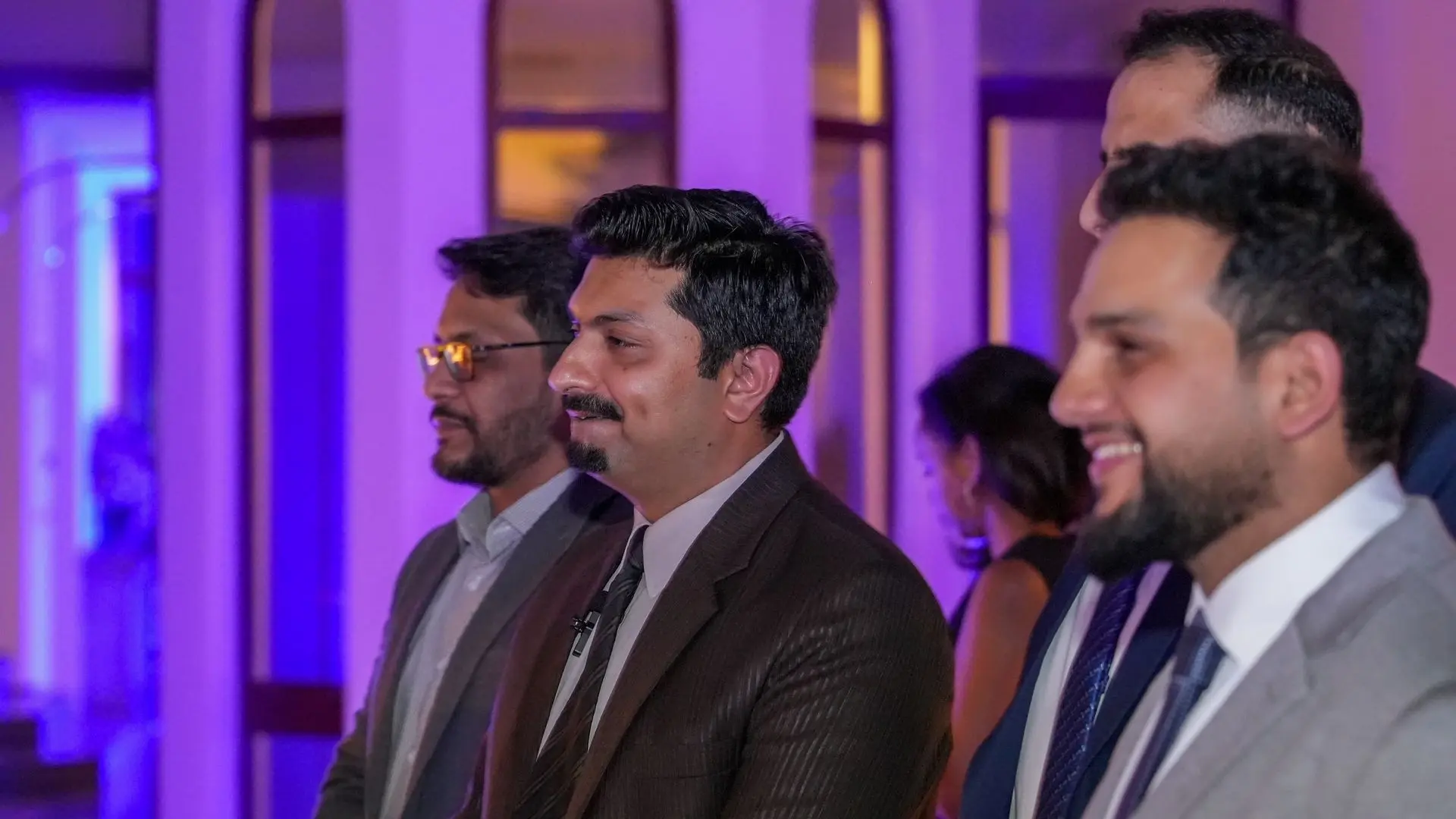 Group photo of Eezee team at a conference in Saudi Arabia