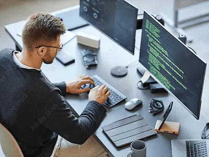 Developer configuring custom Odoo features and writing backend code